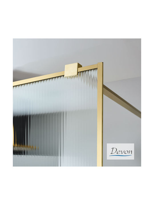 Devon Iwis Feste Seite für Dusche 66-68x200cm Oro