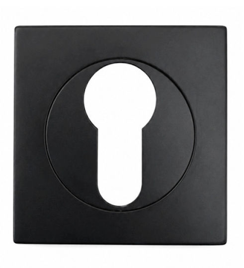 Quadratische Rosette Sicherheit Metallische Aufnahme Zylinder Matt Gold