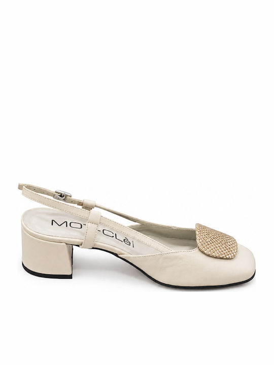 Leder Pumps Beige