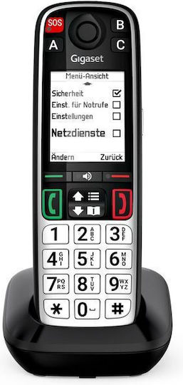 Gigaset Easy 500 Ασύρματο Τηλέφωνο με Ελληνικό Μενού Μαύρο