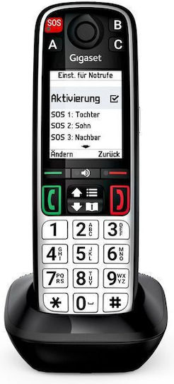 Gigaset Easy 500HX Cordless Phone with Greek Menu Black