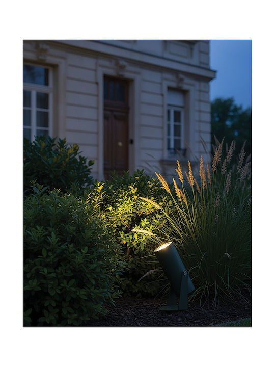 VK Lighting Outdoor Floor Lamp LED for Outdoor Use 9W with Warm White Light IP65 Green