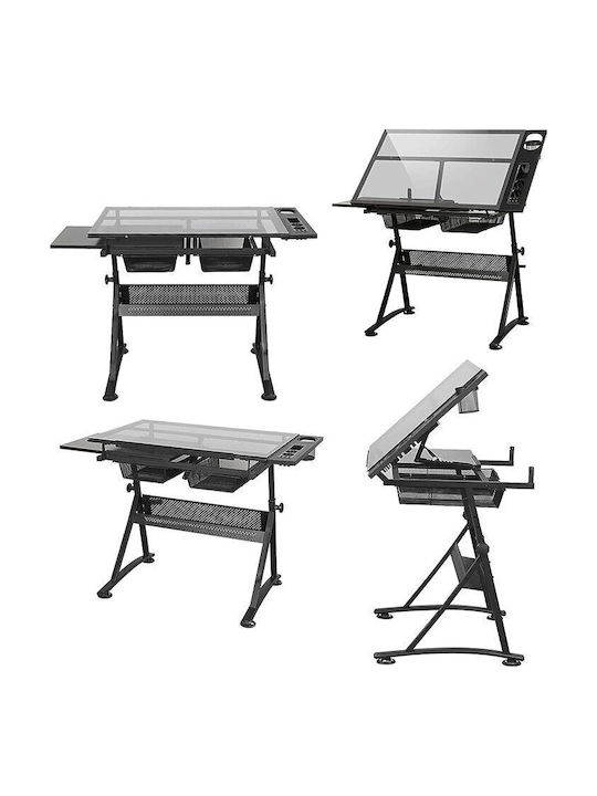 Чертожна маса Dna Pro Стъклена Сива 120x60см