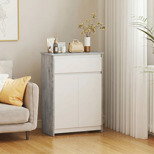 Kleankin Bathroom Cabinet 60x30x90cm Grey