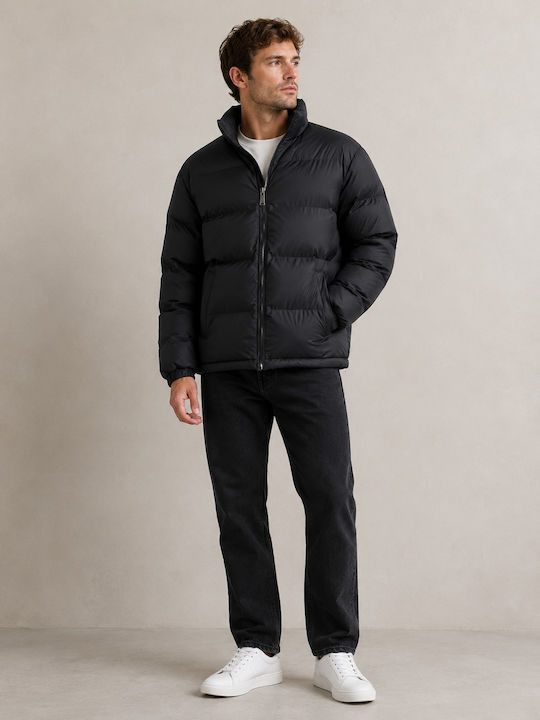 Winter Puffer Herren Jacke Schwarz