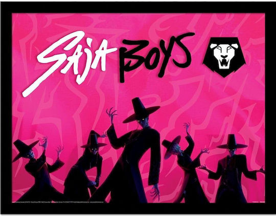 K-pop Demon Hunters Saja Boys Idol Poster Frame 31x41cm