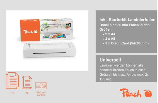 Peach Desktop Laminator for A4 with Cutter