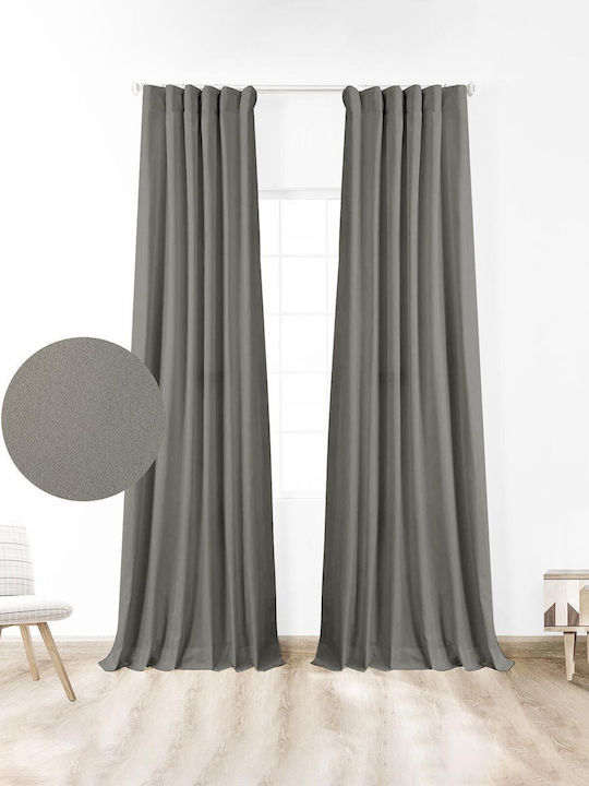 Sunshine Blackout Curtain with Grommets Gray 145x280cm