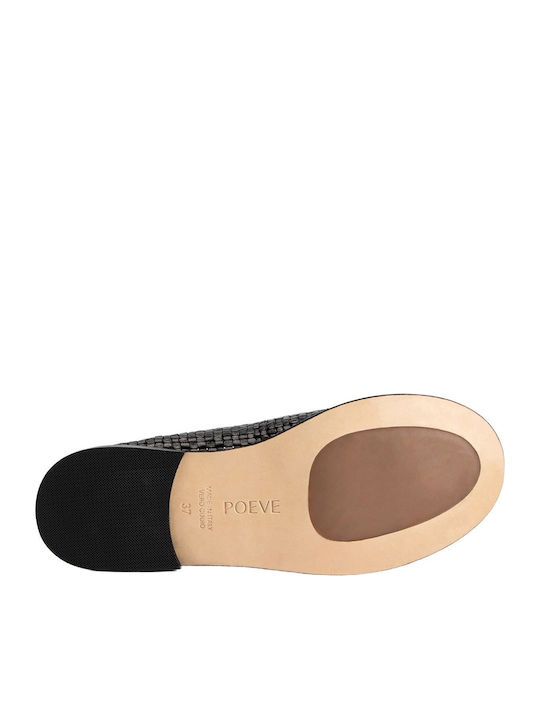 Δερμάτινα Γυναικεία Loafers σε Μαύρο Χρώμα