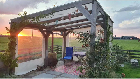 Windproof Curtain Seite für Kiosk Beiges 1.3x2.5m