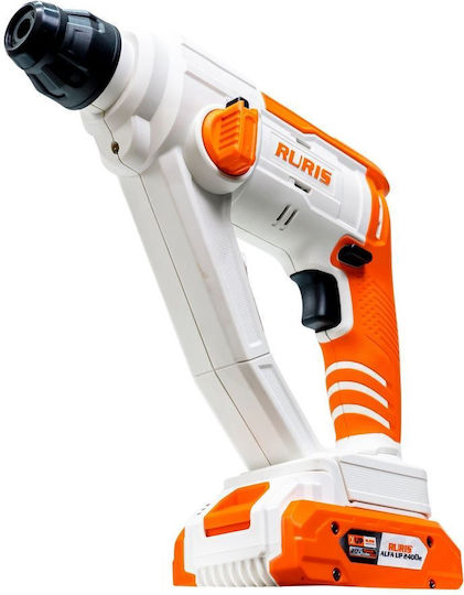 Ruris Rmx1210 – Ciocan Rotopercutor Fără Fir SDS Plus 20V 1.5 J LED 20V 4Ah USB-C Baterie Inclusă