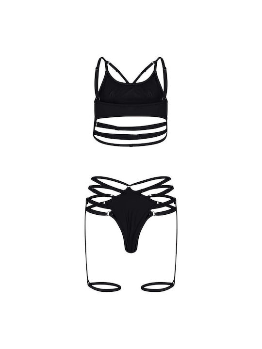 Schwarzes Bustier für Pole Dance