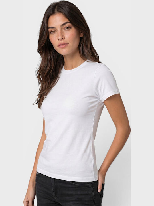 Tricou Pentru Femei Alb Mâneca Scurtă