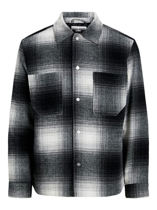 Long Sleeve Overshirt Regular Fit Black