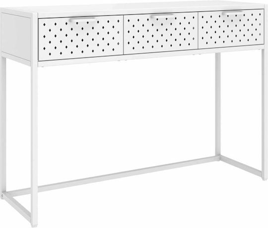 Metal Console Table Λευκή L106xW35xH75cm Metal Console Table Λευκή L106xW35xH75cm