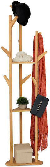 Relaxdays Cuiere pom din lemn bej x47x168.5cm Relaxdays Cuiere pom din lemn bej x47x168.5cm