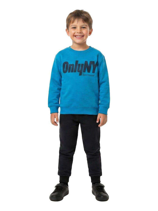 Kids Tracksuit Set With Turquoise Top