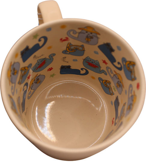 Cool Cats Ceramic Brown Mug