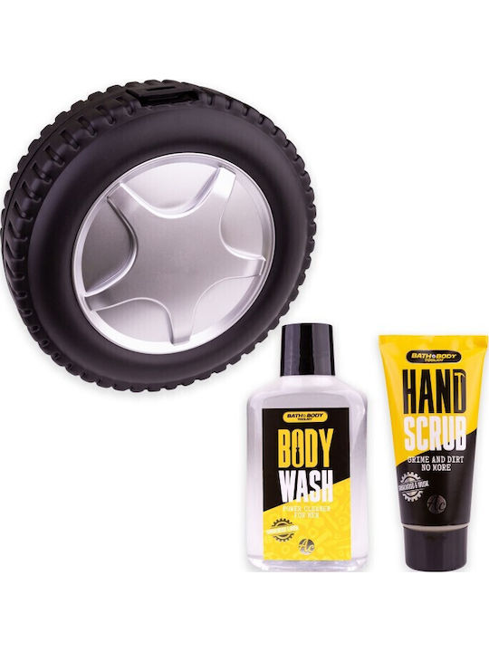 Set de baie pentru bărbați Gel de duș 160ml & 60ml Scrub pentru mâini Ambalaj Trandafir Accentra