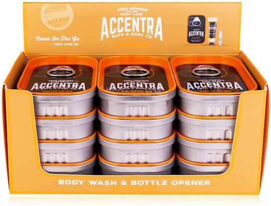 Men's Shower Gel Set 10ml & Reusable Metal Bottle Opener Box