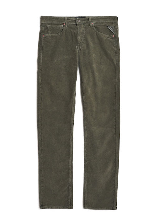 GROVER Men's Elastic Khaki Jeans Pants