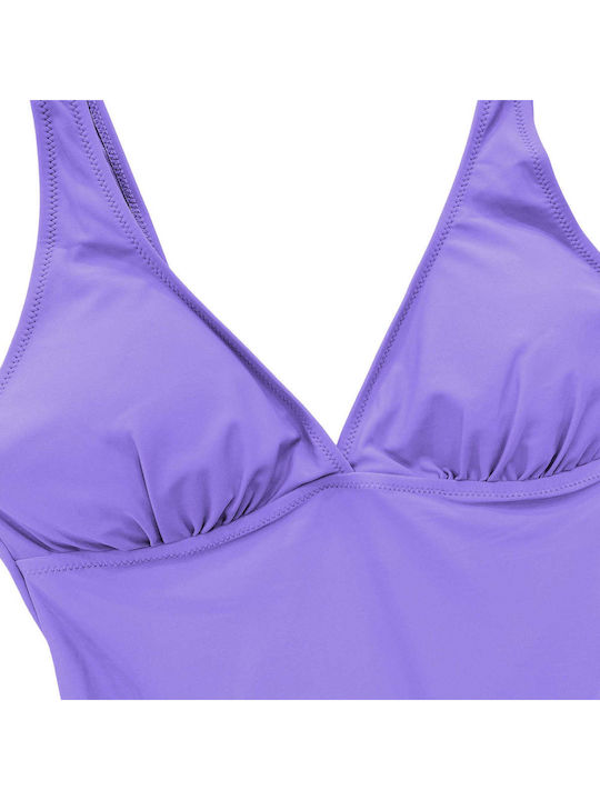 Costum De Baie Întreg Cu Burete Detașabil Lila