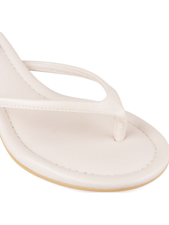 Mules With High Heel In Beige Colour