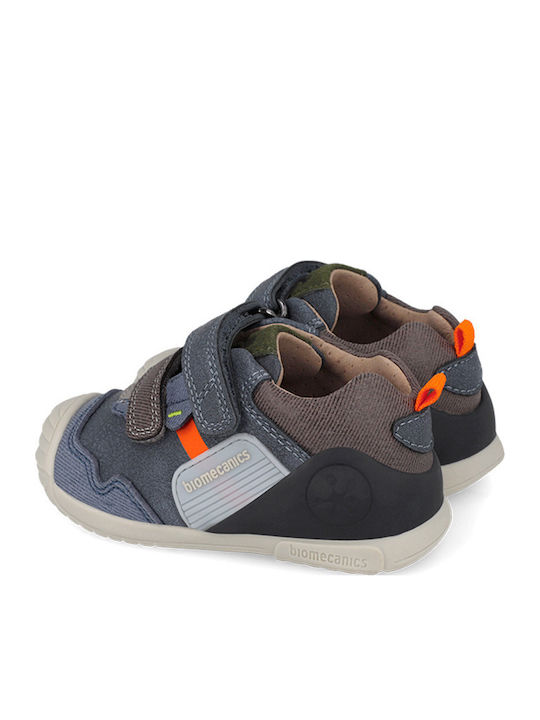 Kids Sneakers Anatomic With Hoop & Loop Closure Blue