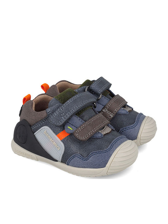 Kids Sneakers Anatomic With Hoop & Loop Closure Blue