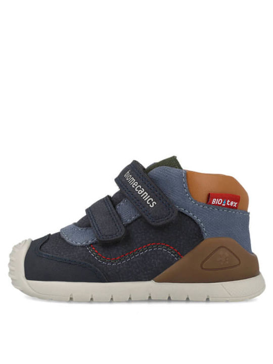 Kids Sneakers with Hoop & Loop Closure Navy Blue