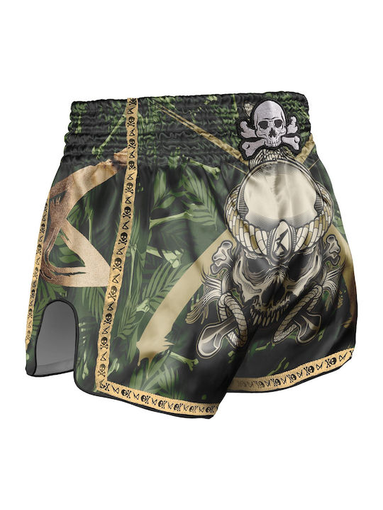 Боксерки 8 Weapons Muay Thai 8 Weapons Bone Island Маслинено Златни