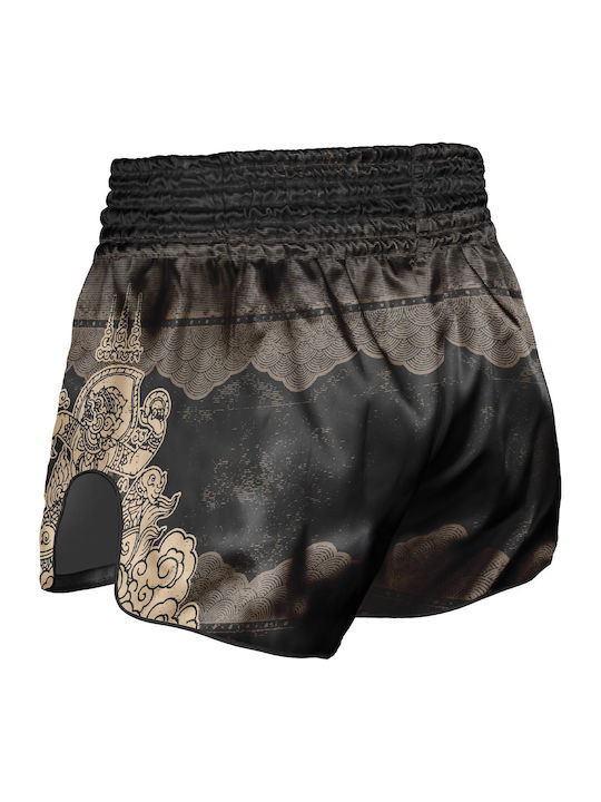 Боксерки Muay Thai 8 Weapons Hanuman Черно Злато