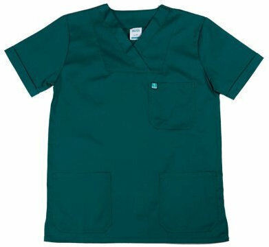 Alezi Unisex Medical Pants and Blouse Set Green Cotton and Polyester