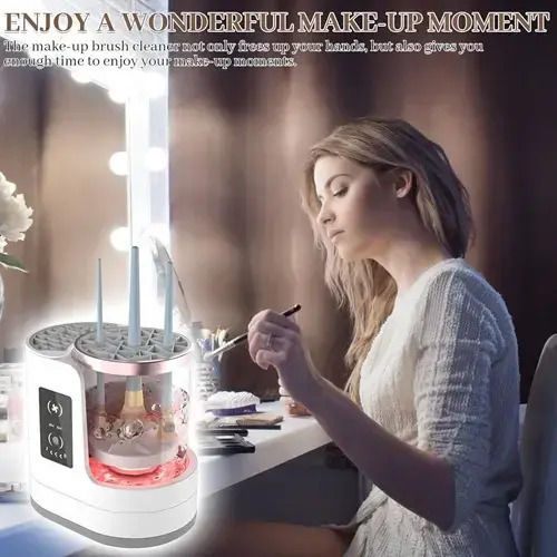 Elektrisches Make-up Pinsel Reinigungsbehälter Weiß