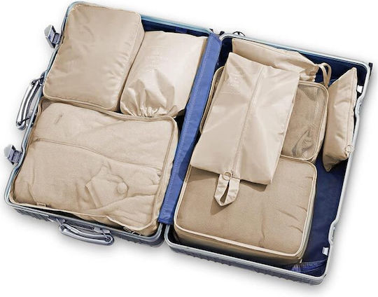 Luggage Accessories Beige 8 Pieces