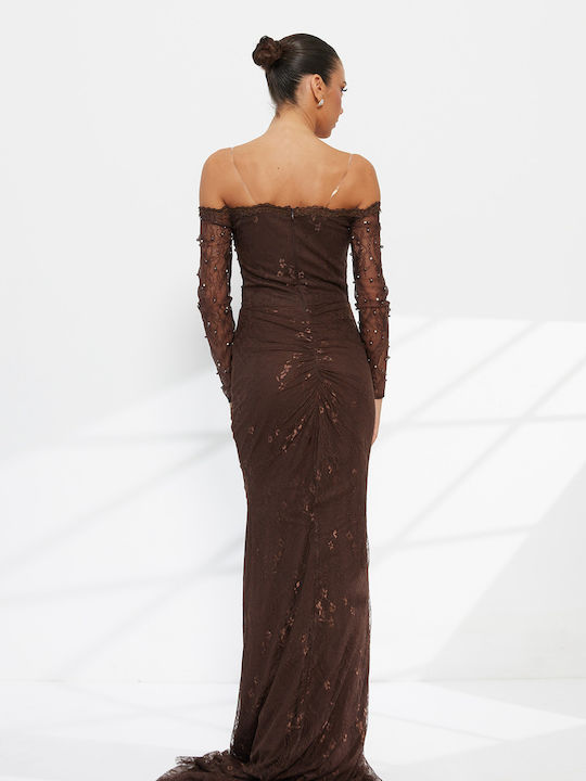 Rochie Maxi de Seara de Vară Rochie-cămașă cu Plasă Plasă