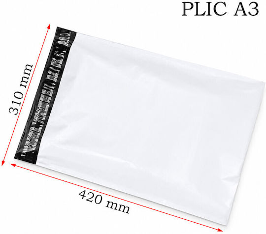 Plicuri Courier A3 310x420 Mm Set 50 Pentru Documente și Produse Voluminoase Durabile