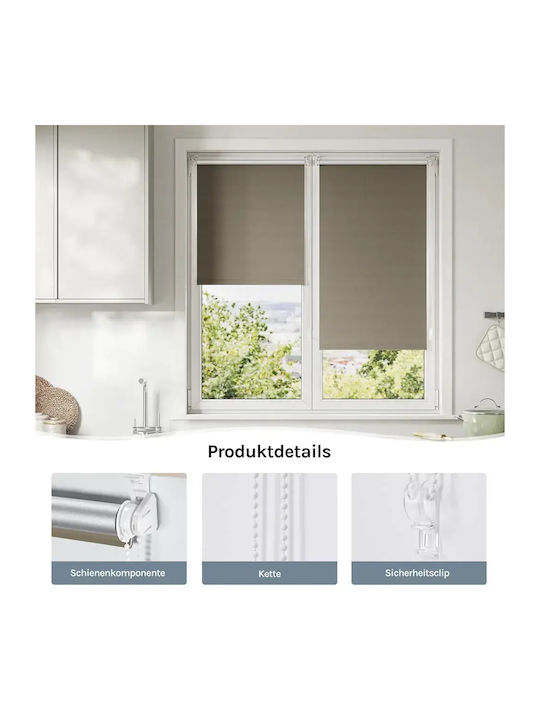 Woltu Woltu Rollos Verdunkelung Grau P60xH120cm