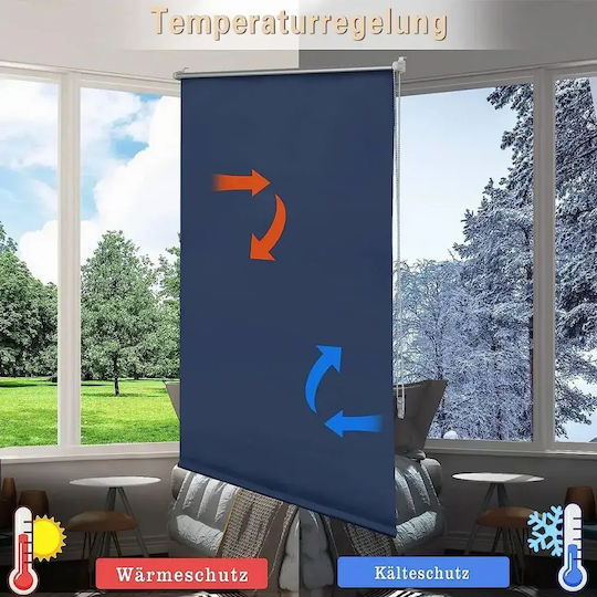 Woltu Woltu Ρollo Rollos Total Blackout Blau P70xH160cm