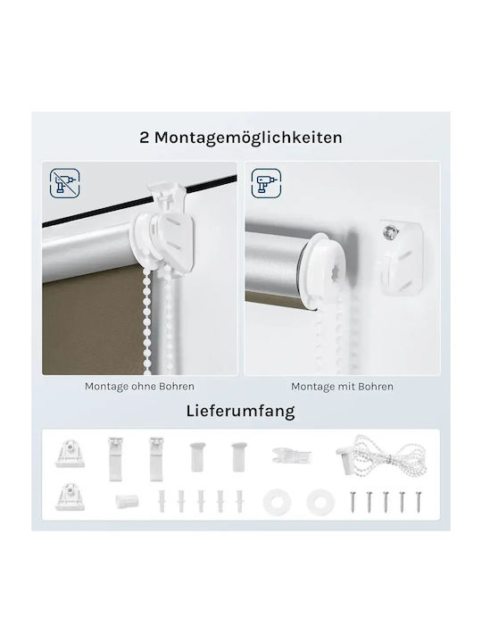 Woltu Woltu Rollos Verdunkelung Grau P80xH160cm
