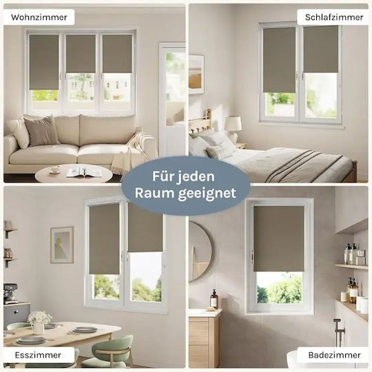 Woltu Ρόλερ Σκίασης Ολικής Συσκότισης Γκρι Π60xΥ150εκ.