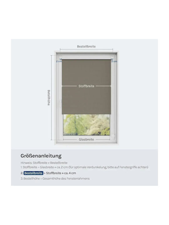 Woltu Woltu Rollos Verdunkelung Grau P60xH150cm