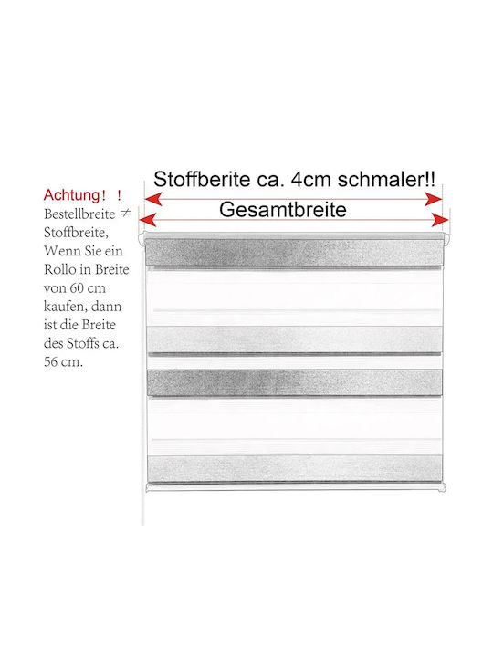 Woltu Rollos Möglicher Blackout Doppelt Weiß P80xH130cm