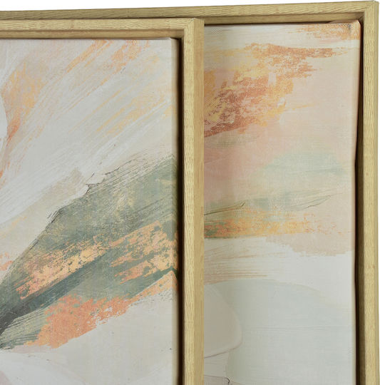Inga Set 2 Paintings 60x60cm White Flowers