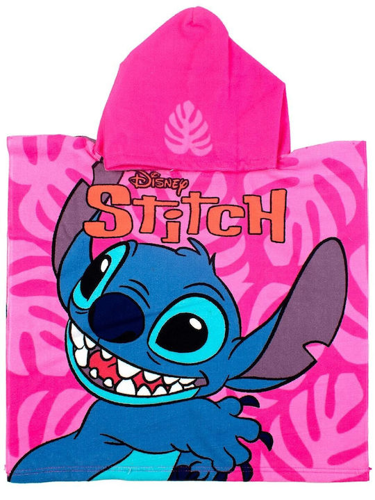 Disney Lilo & Stitch Beach Poncho made of Microfiber Pink