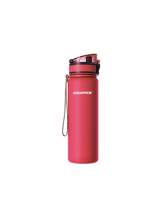 Aquaphor Παγούρι Πλαστικό με Φίλτρο 500ml Κόκκινο
