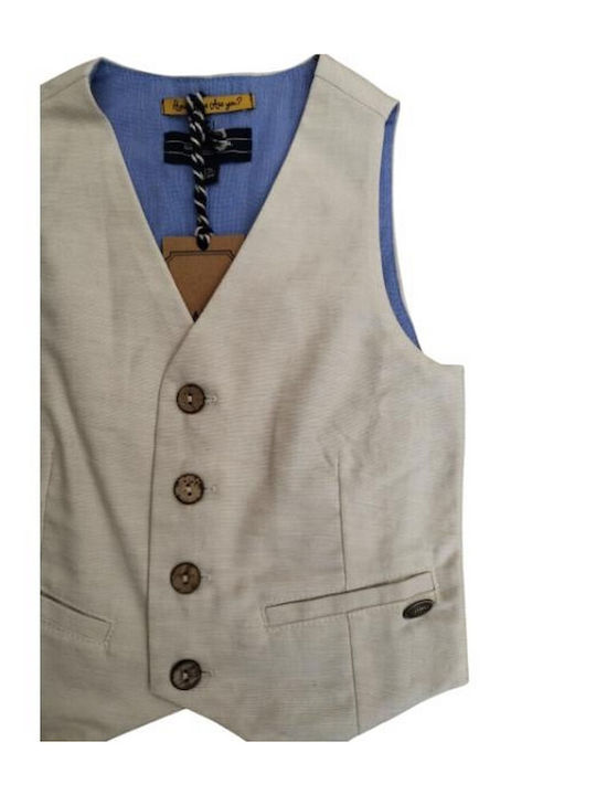 Kids Vest Beige