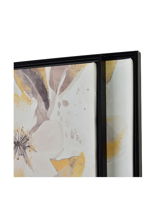 Inga Комплект 2 Картини 50x70см Златни Цветя 2