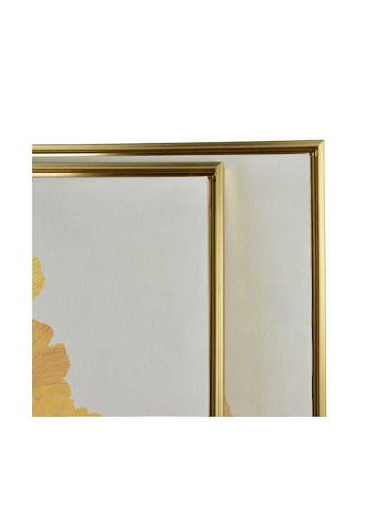 Inga Set 2 Paintings 50x70cm Gold Ginkgo