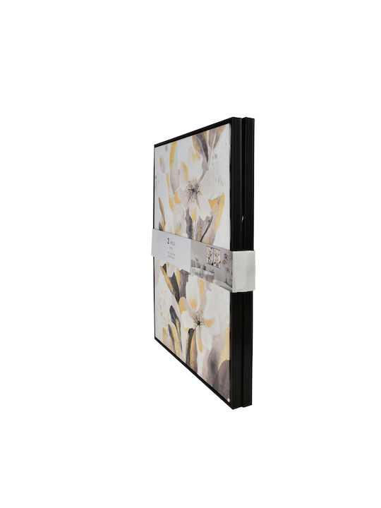 Inga Комплект 2 Картини 50x70см Златни Цветя 2